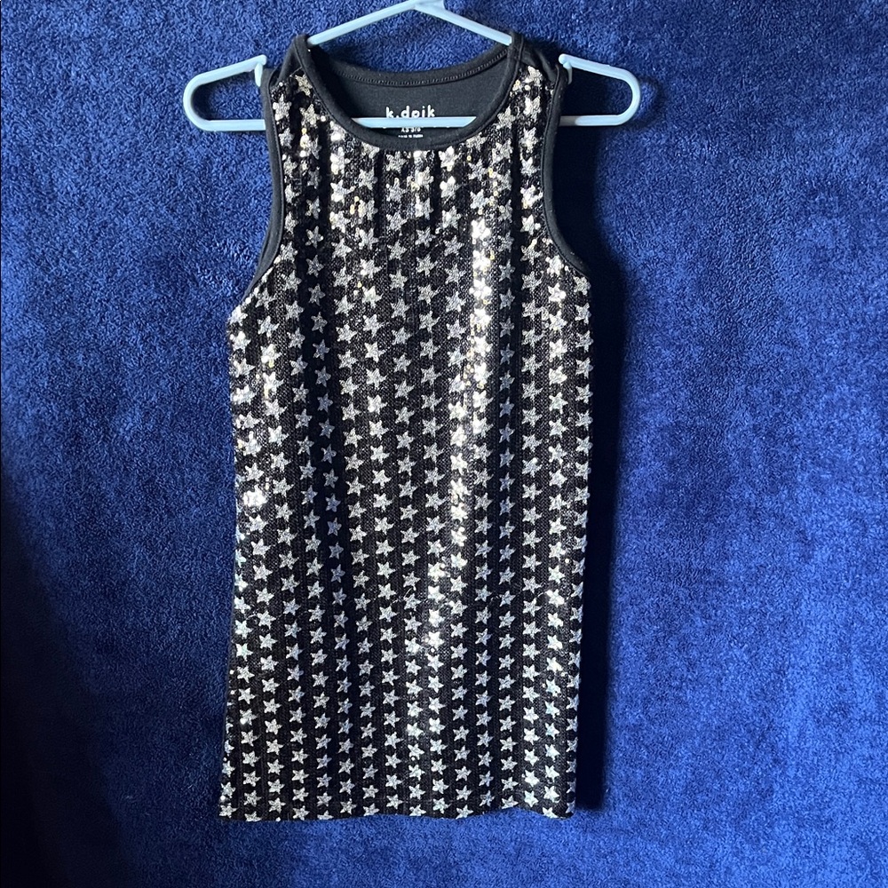 kidpik Black and Silver Starry Formal Dress